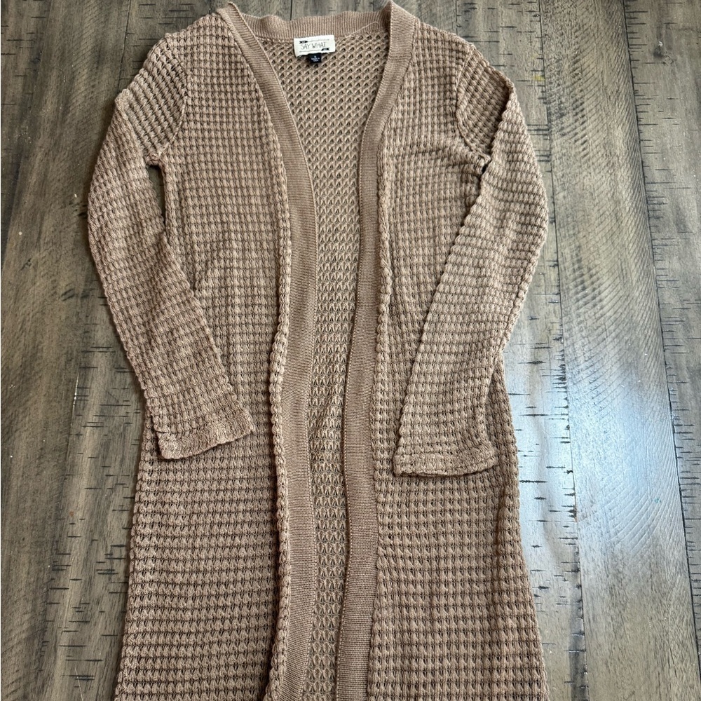 Elegant Tan Knit Cardigan by Universal Thread